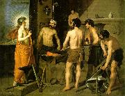 VELAZQUEZ, Diego Rodriguez de Silva y The Forge of Vulcan we oil painting